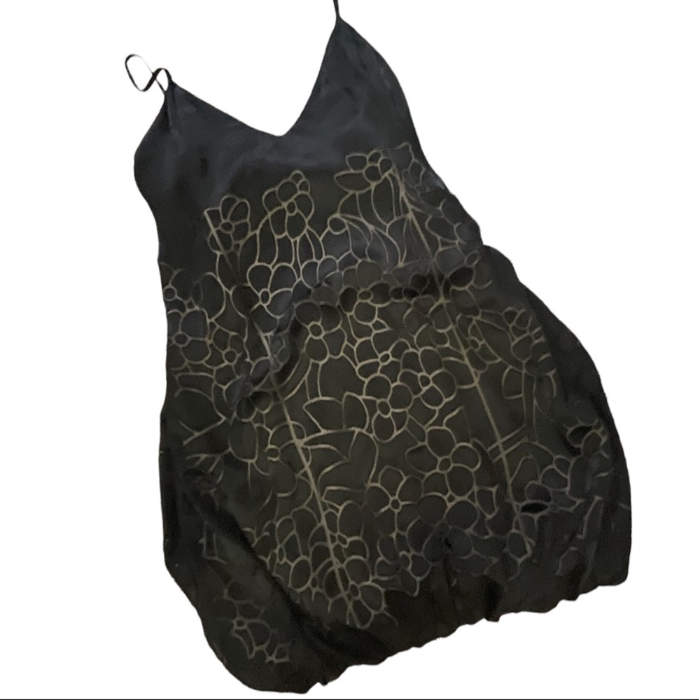 Max Studio Special edition black silk balloon dress
